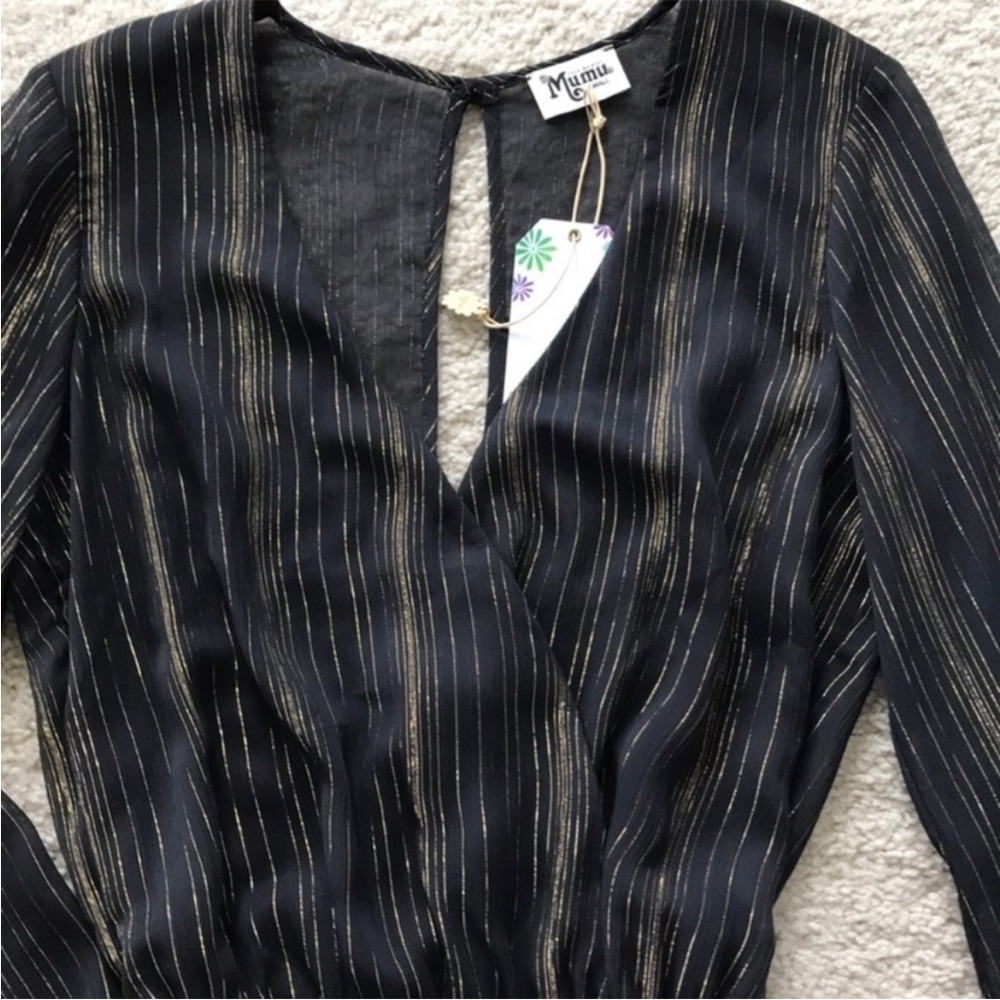 Show Me Your MuMu Loretta Romper in Sparkle & Shine Black - Picture 4 of 7